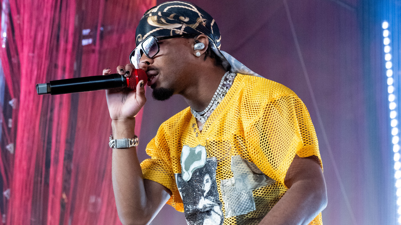 Singer D4vd performs onstage during Day 1 of Coachella Valley Music and Arts Festival on April 18, 2025 in Indio, California. (Photo by Scott Dudelson/Getty Images for Coachella)