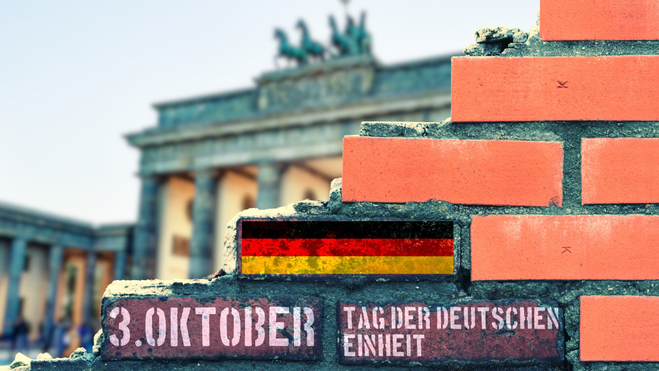 A Wall in Berlin and reference to 3 October Day of German Unity