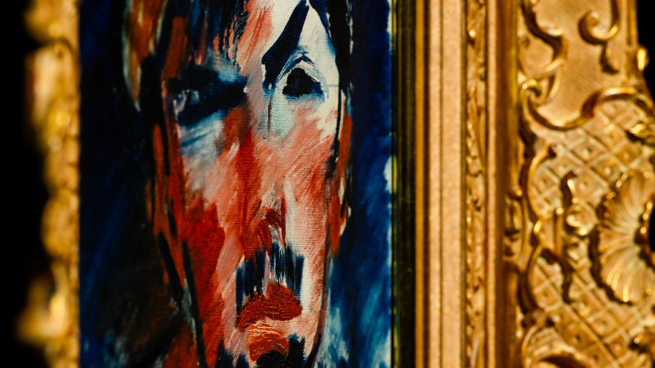 Vaszary János Matróz a tengerparton címû alkotása a Virág Judit Galéria õszi aukciójának kiállításán a megnyitó elõtti napon, 2025. október 3-án.