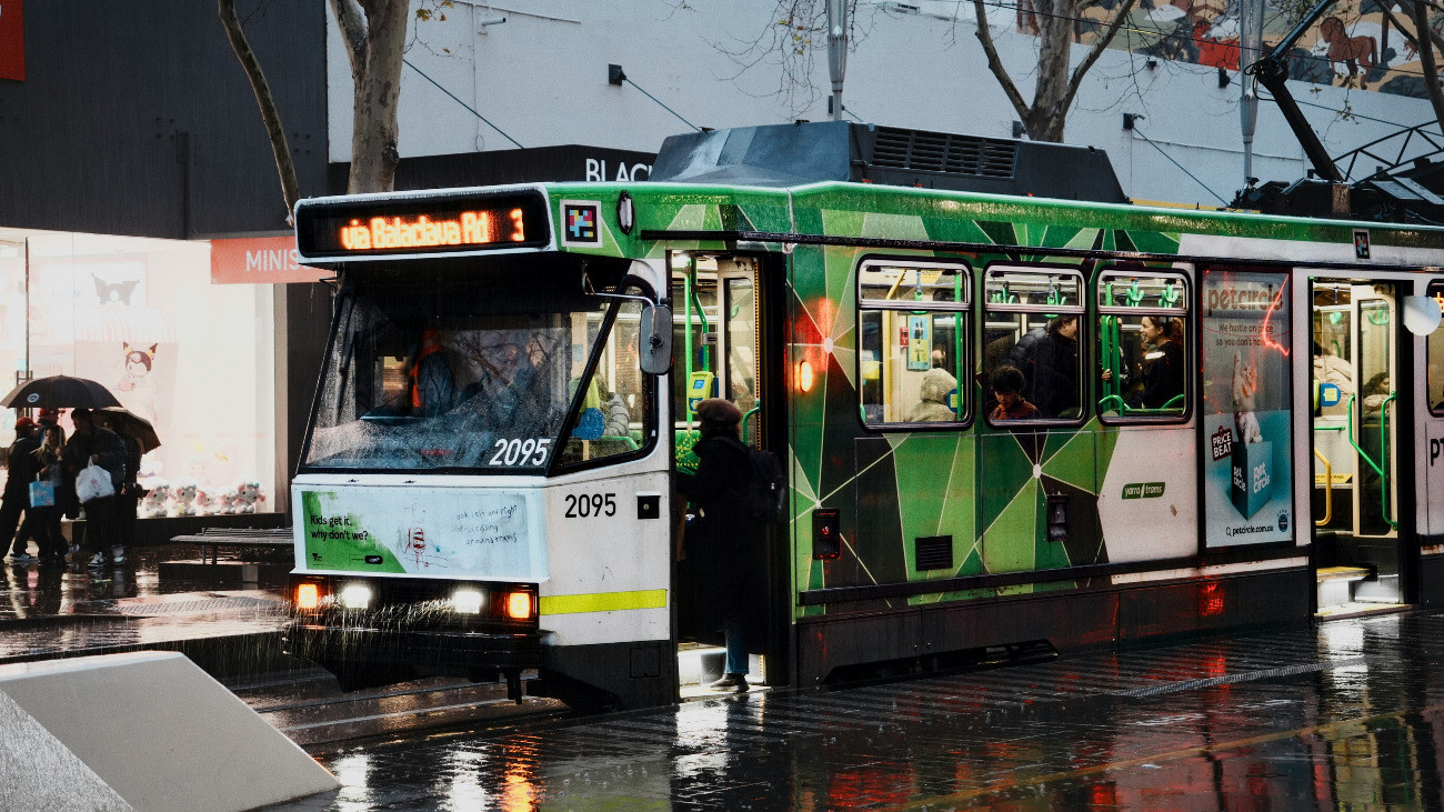Villamos az ausztráliai Melbourne-ben