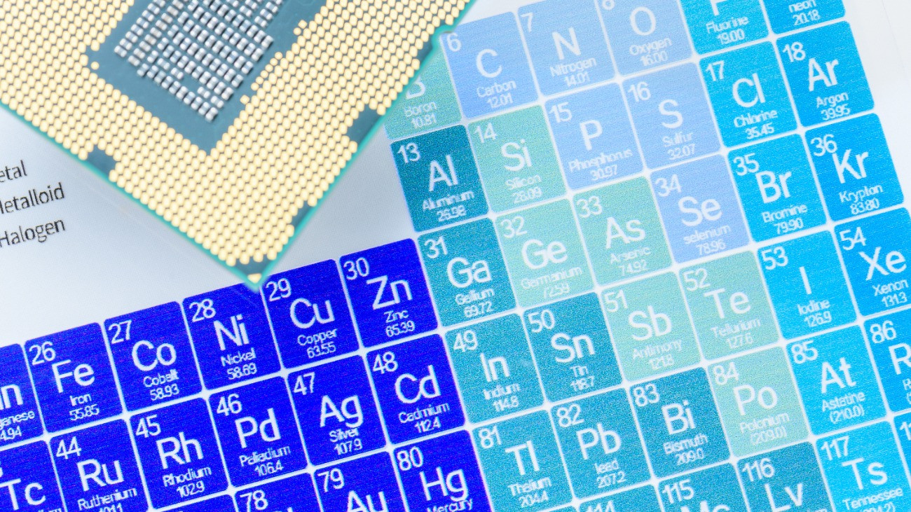 Ritkaföldfémek és félvezető-függőség, vámfenyegetések és kereskedelmi tárgyalások Washington és Peking között, Kína és az Egyesült Államok közötti kereskedelmi háború a kritikus ásványi anyagok miatt: CPU-chip fekszik a periódusos rendszer tetején.