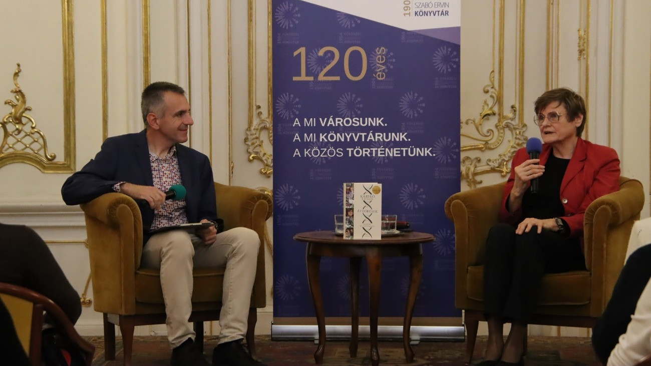 Karikó Katalin a Fővárosi Szabó Ervin Könyvtárban