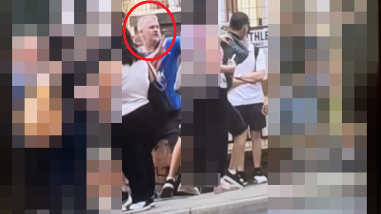 Verekedők egy kecskeméti buszmegállóban, rendőrségi fotó.