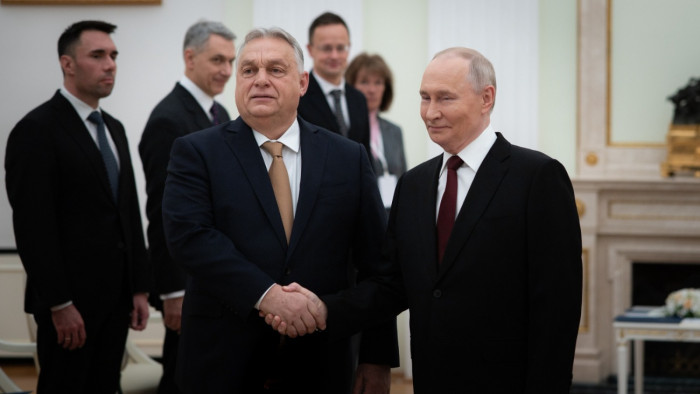 Vlagyimir Putyin fogadta Orbán Viktort Moszkvában