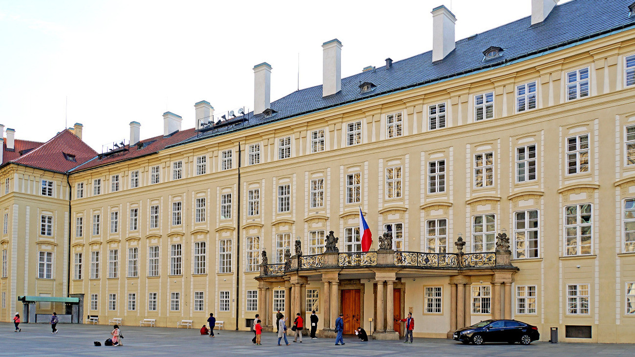 A prágai elnöki palota.