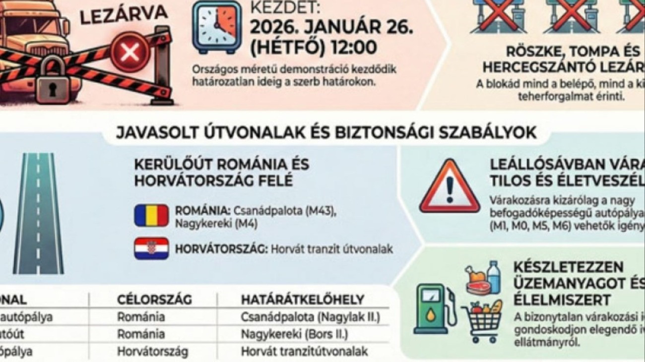 Rendőrségi ábra a határblokádról.