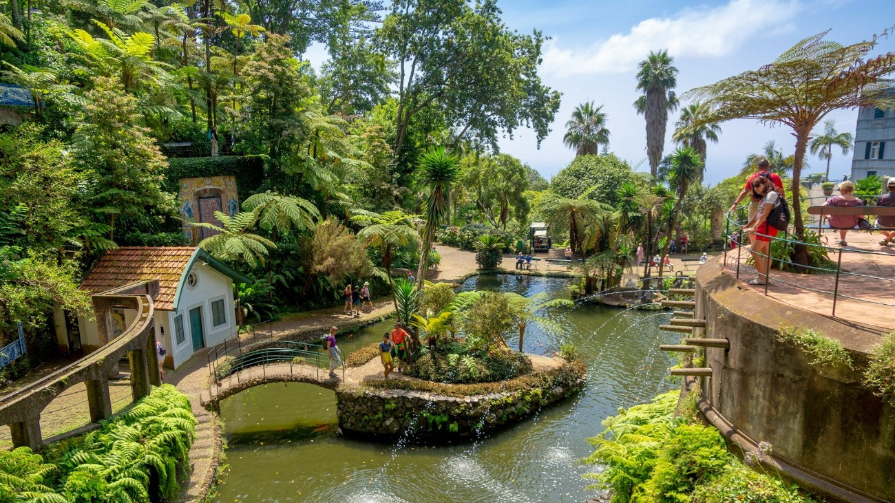 A botanikus kert egyik tere Madeirán.