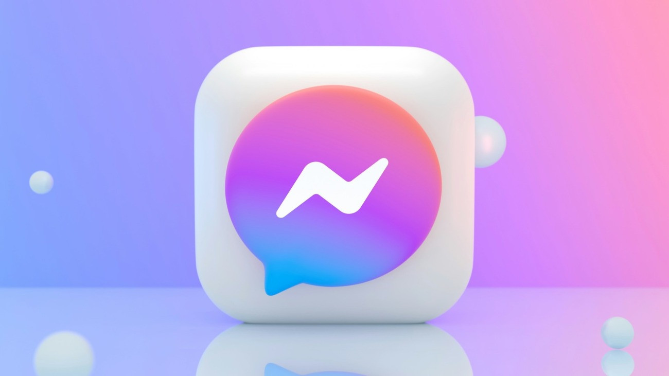 A Messenger üzenetküldő applikáció 3D-renderelt ikonja.