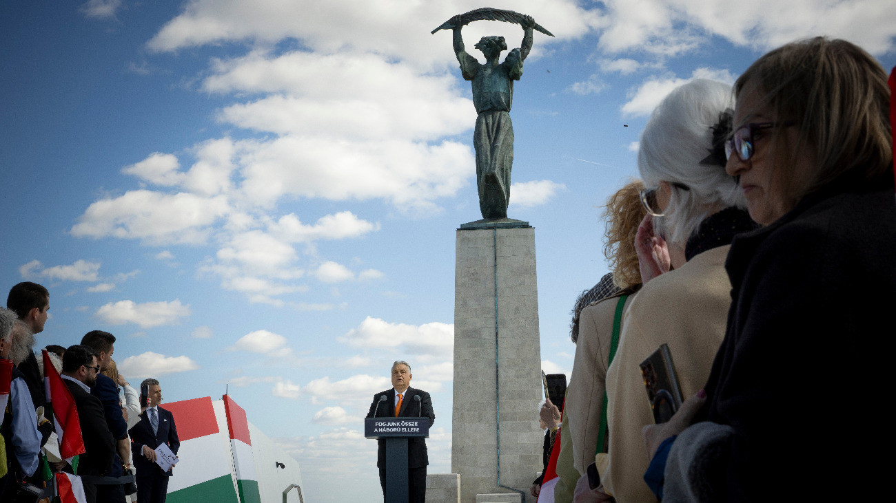 A Miniszterelnöki Kommunikációs Fõosztály által közreadott képen Orbán Viktor miniszterelnök beszédet mond a megújult Citadella átadó ünnepségén Budapesten 2026. április 5-én.