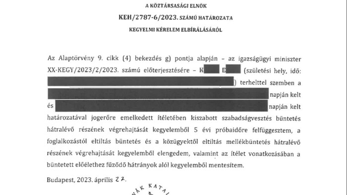 Gaudi-Nagy Tamás felfedte, ki nyújtotta be a kegyelmi kérelmet