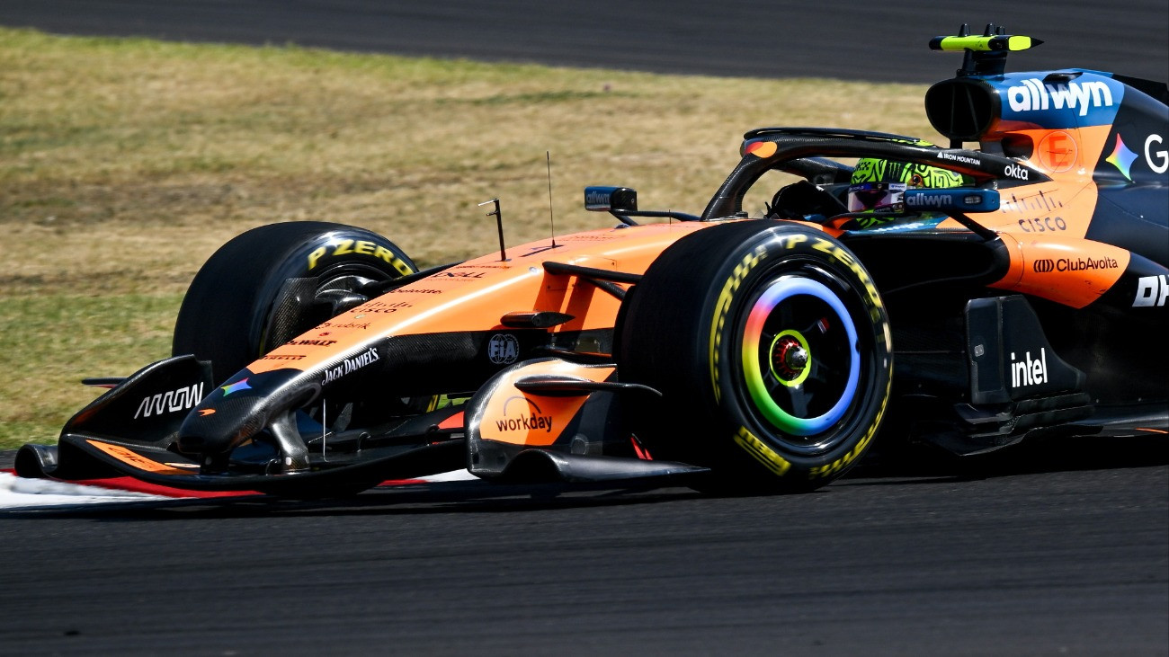 A késõbbi gyõztes Lando Norris, a McLaren brit versenyzõje a Forma-1-es Magyar Nagydíjon a mogyoródi Hungaroringen 2026. július 26-án.